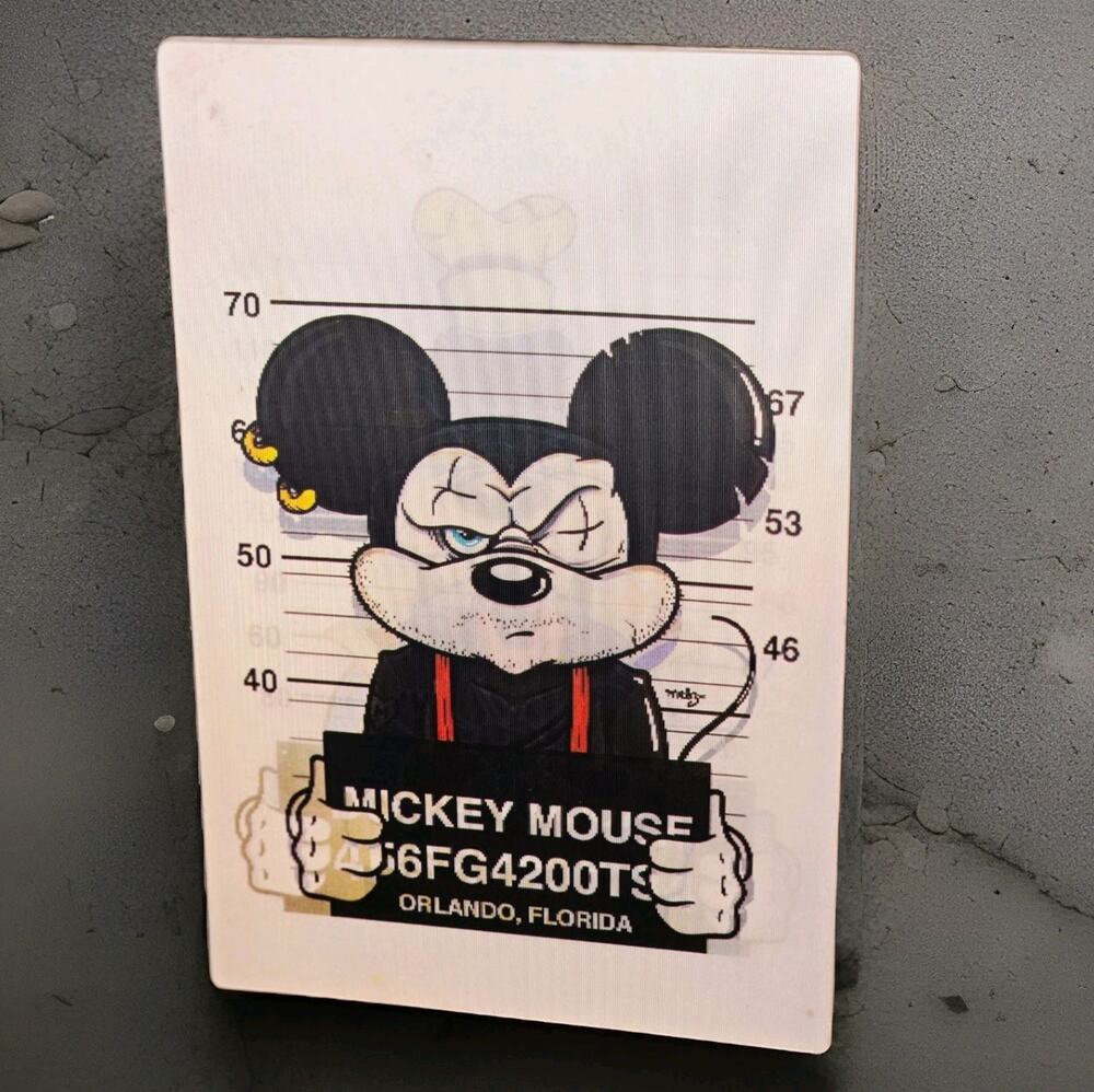Disney Mickey Donald Goofy 3D Motion Lenticular Car Decal Sticker Peeker